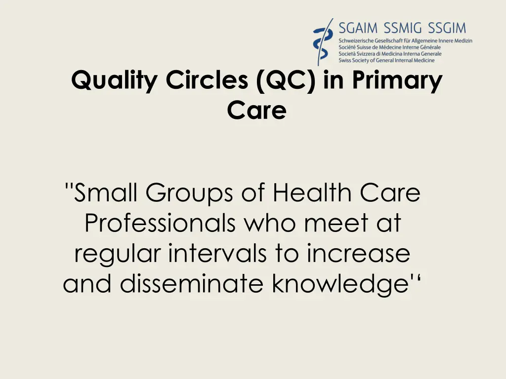 quality circles qc in primary care