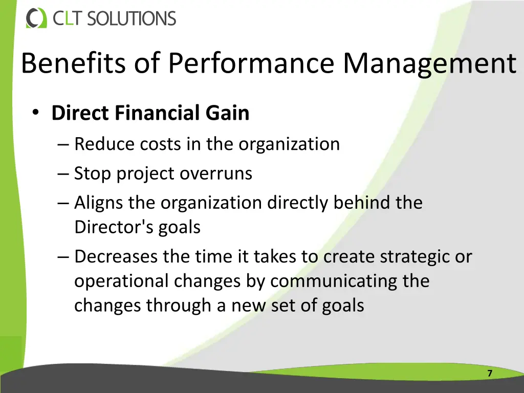 benefits of performance management
