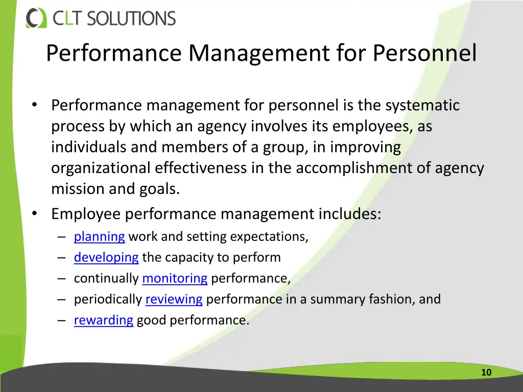 performance management for personnel