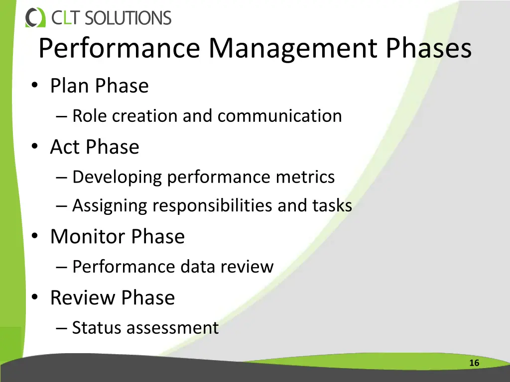 performance management phases plan phase role