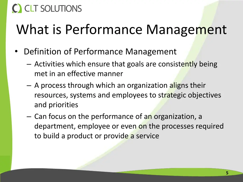 what is performance management