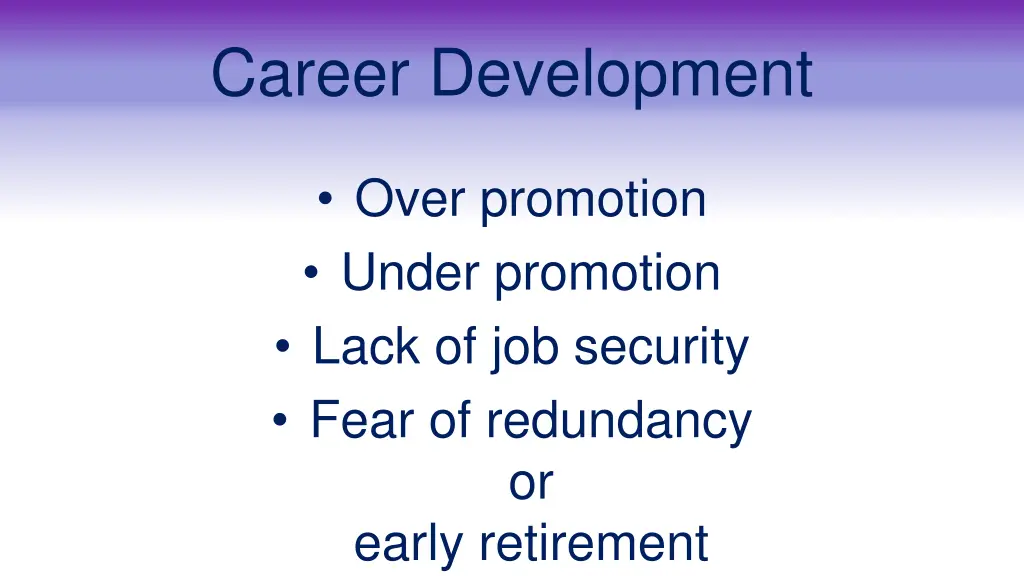 career development