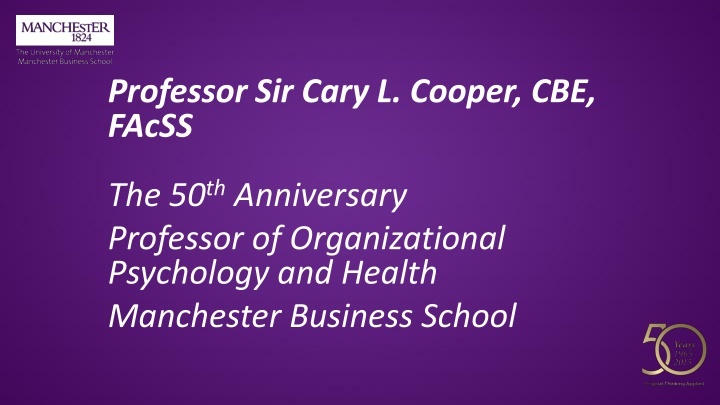 professor sir cary l cooper cbe facss