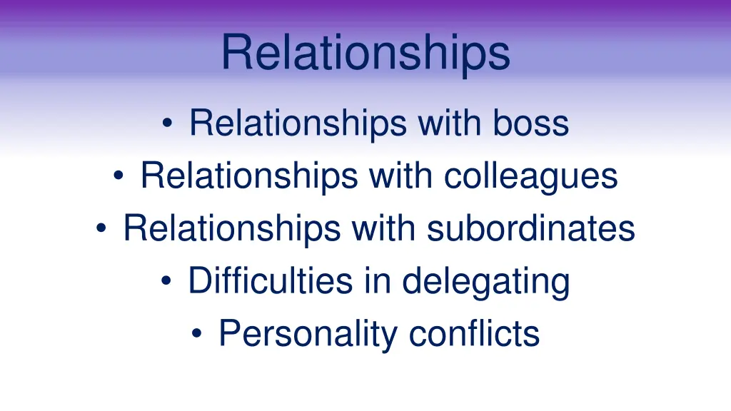 relationships