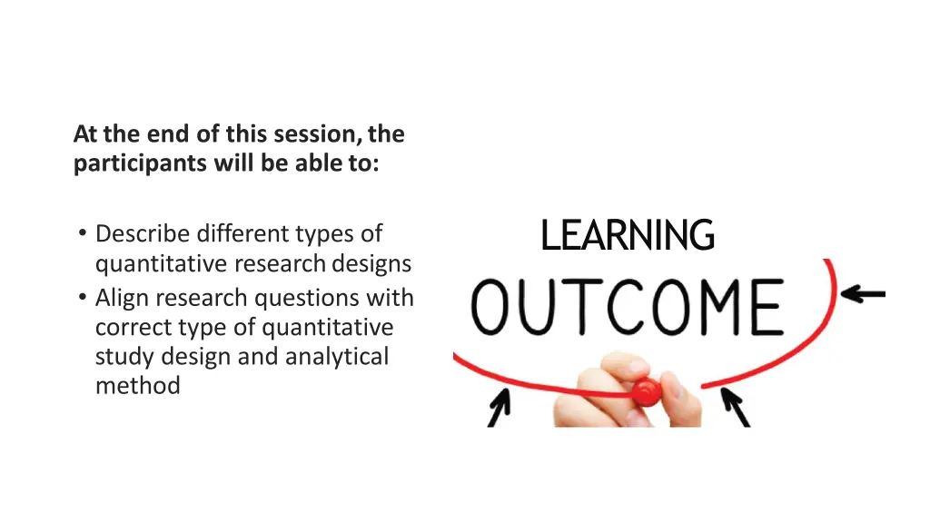 at the end of this session the participants will