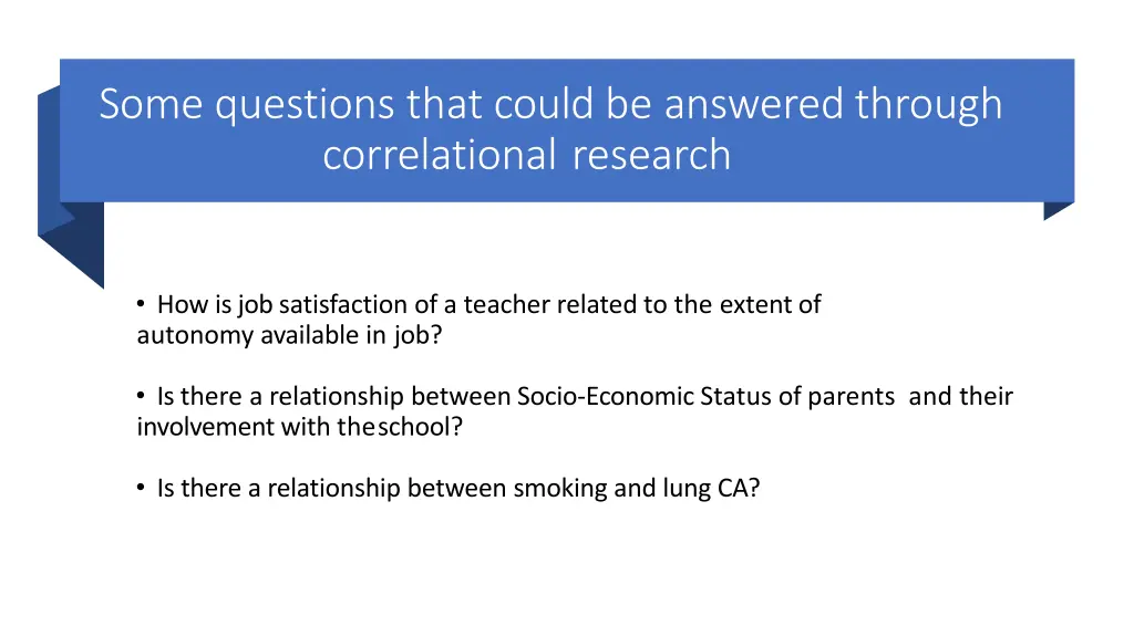 some questions that could be answered through