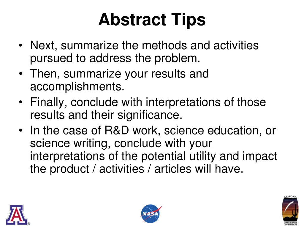 abstract tips