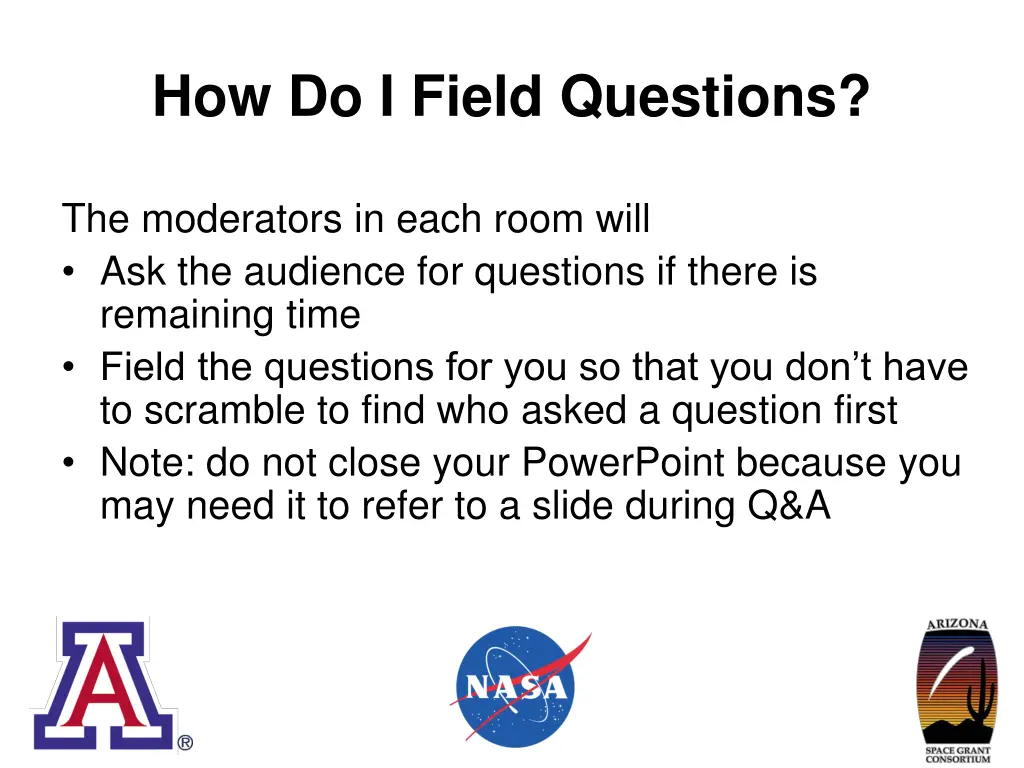 how do i field questions