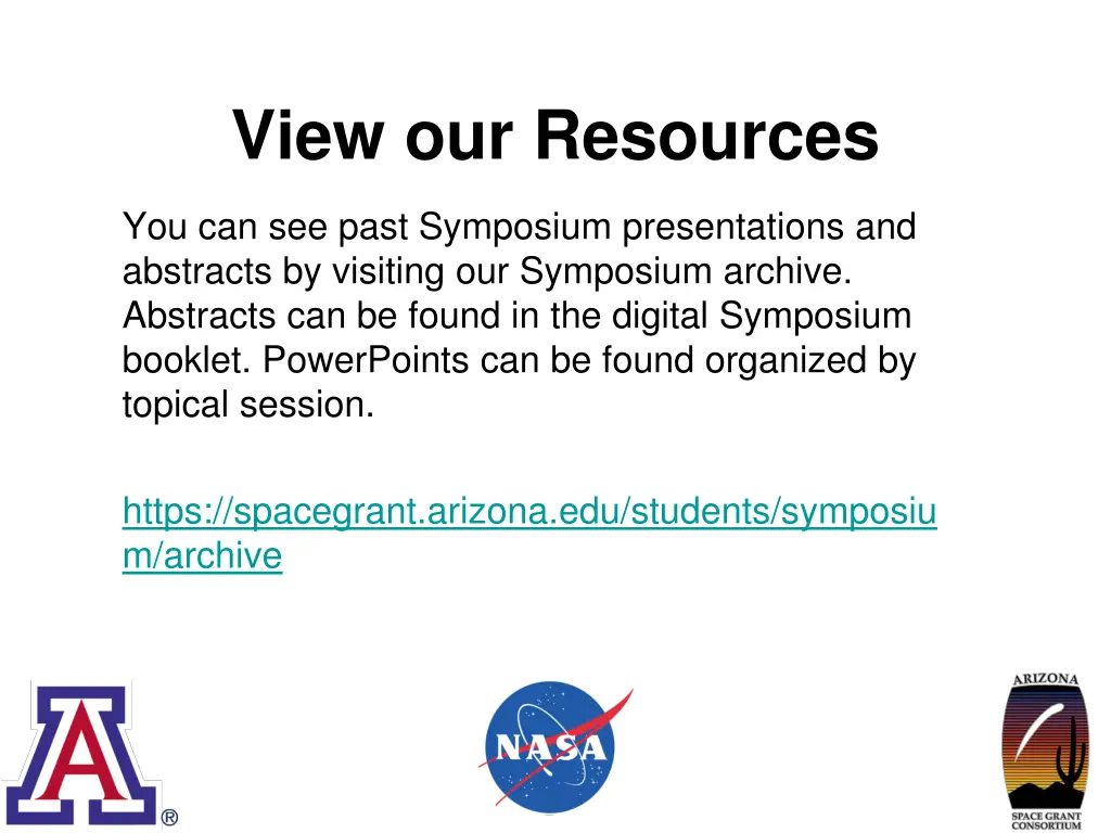 view our resources