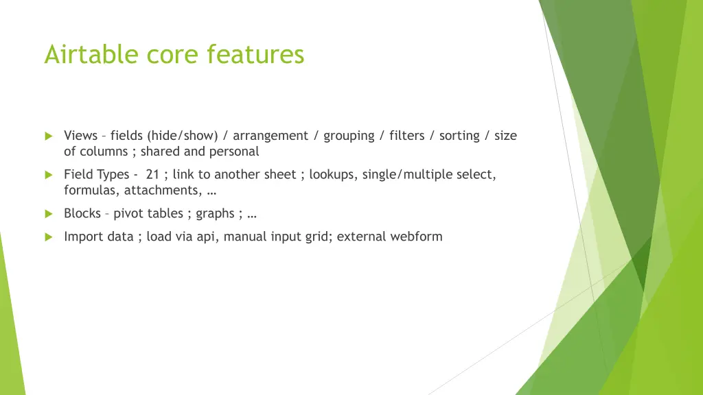 airtable core features