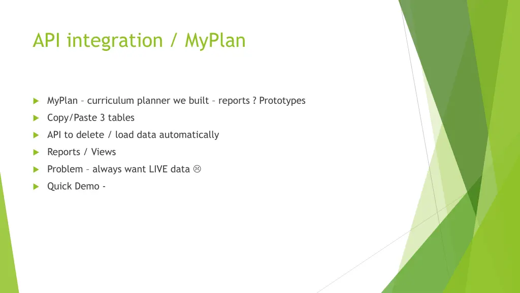 api integration myplan