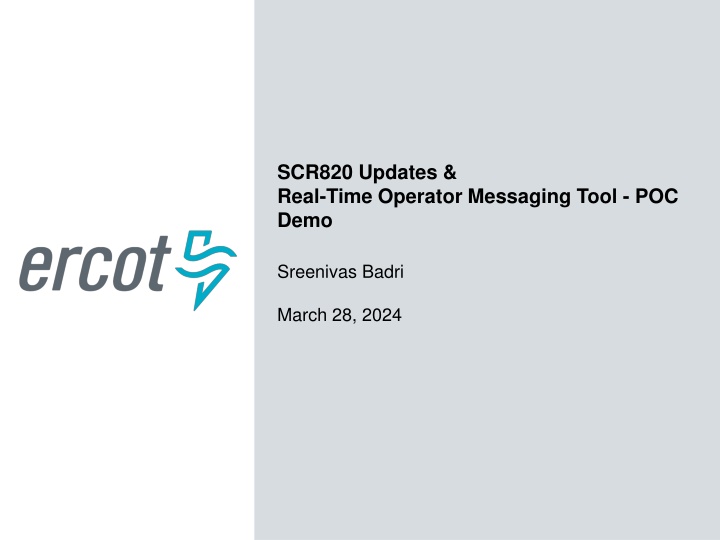 scr820 updates real time operator messaging tool