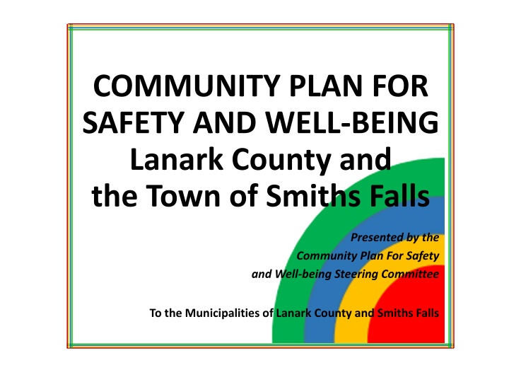 community plan for safety and well being lanark