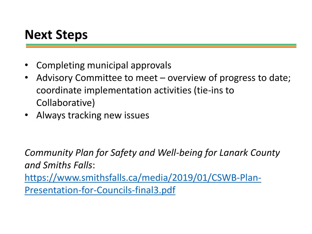 next steps