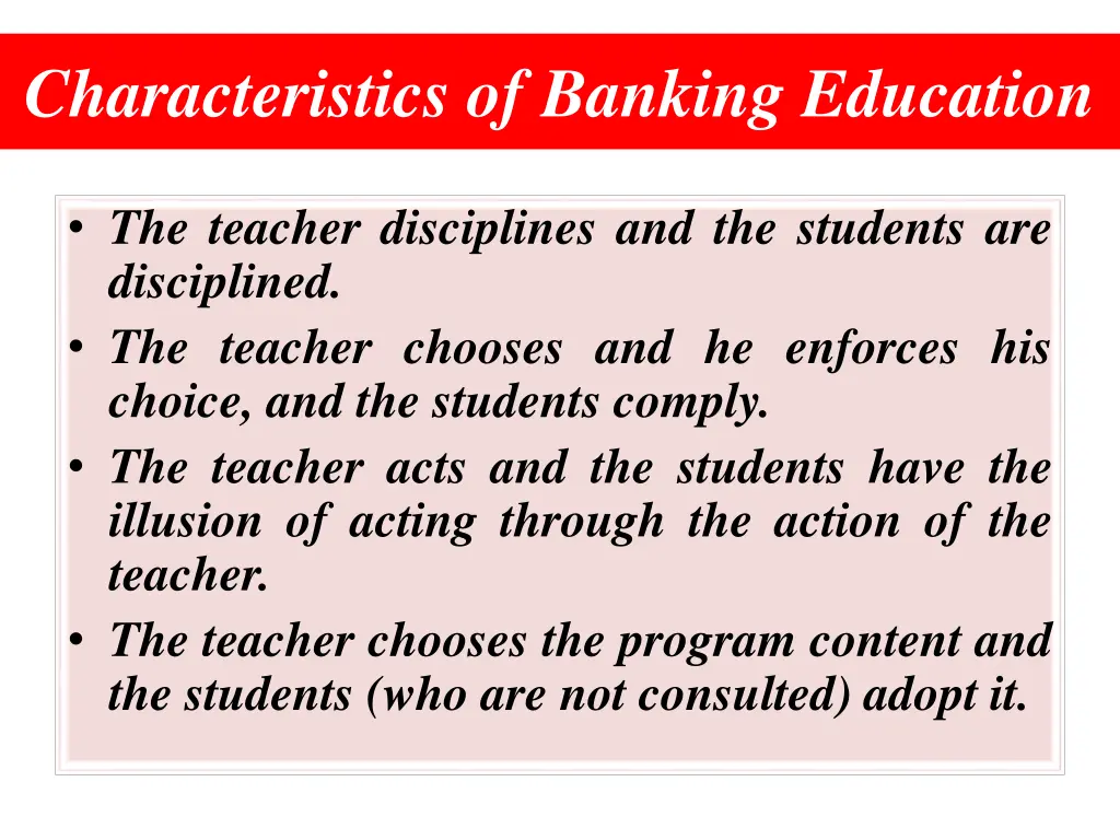 characteristics of banking education 1