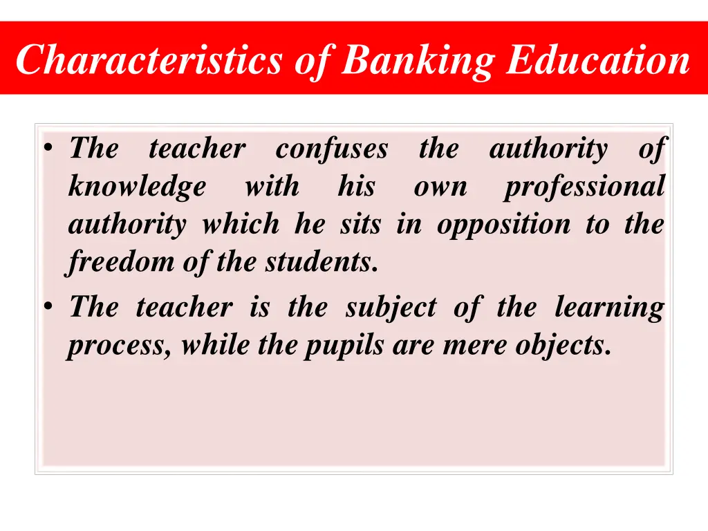 characteristics of banking education 2