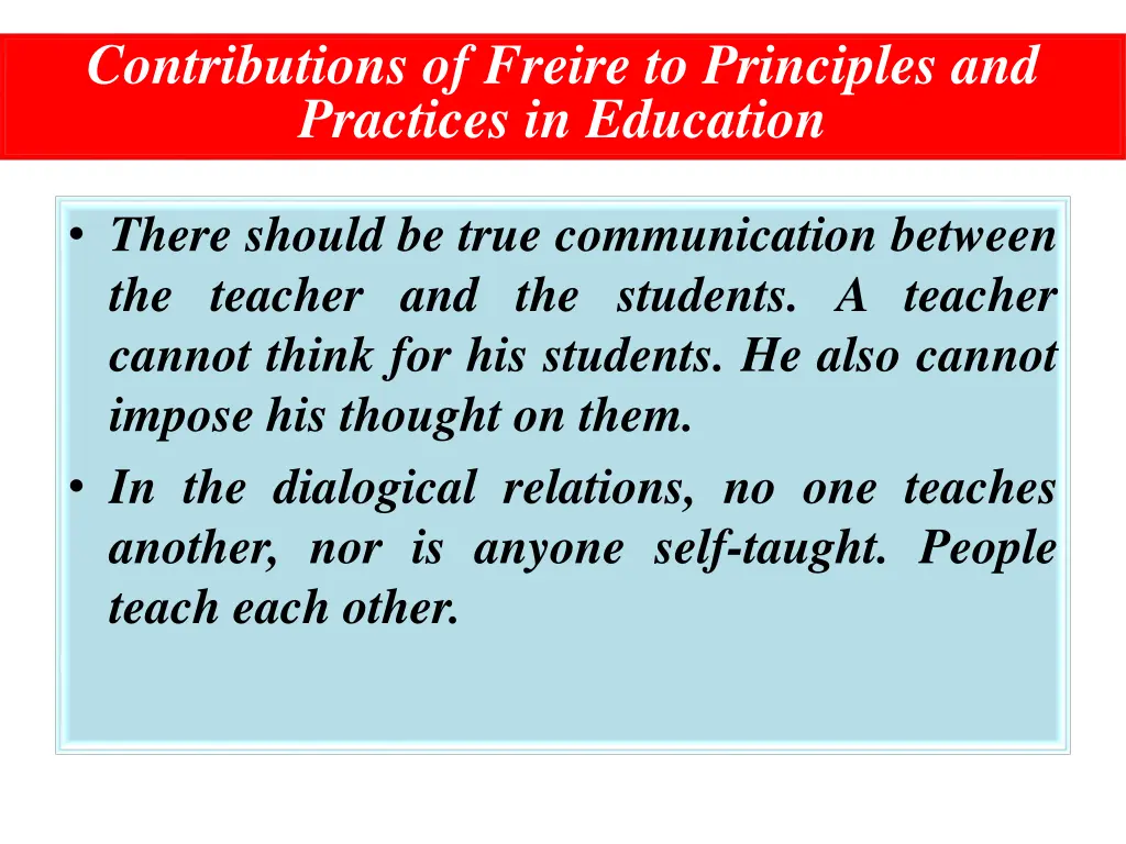 contributions of freire to principles 2