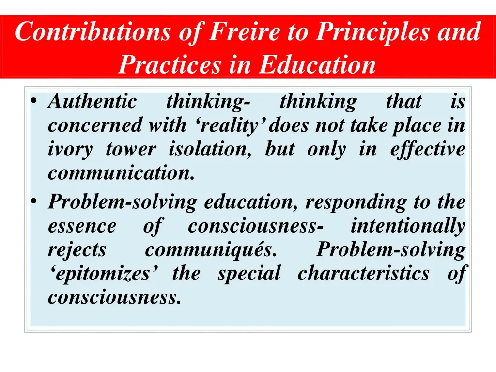 contributions of freire to principles