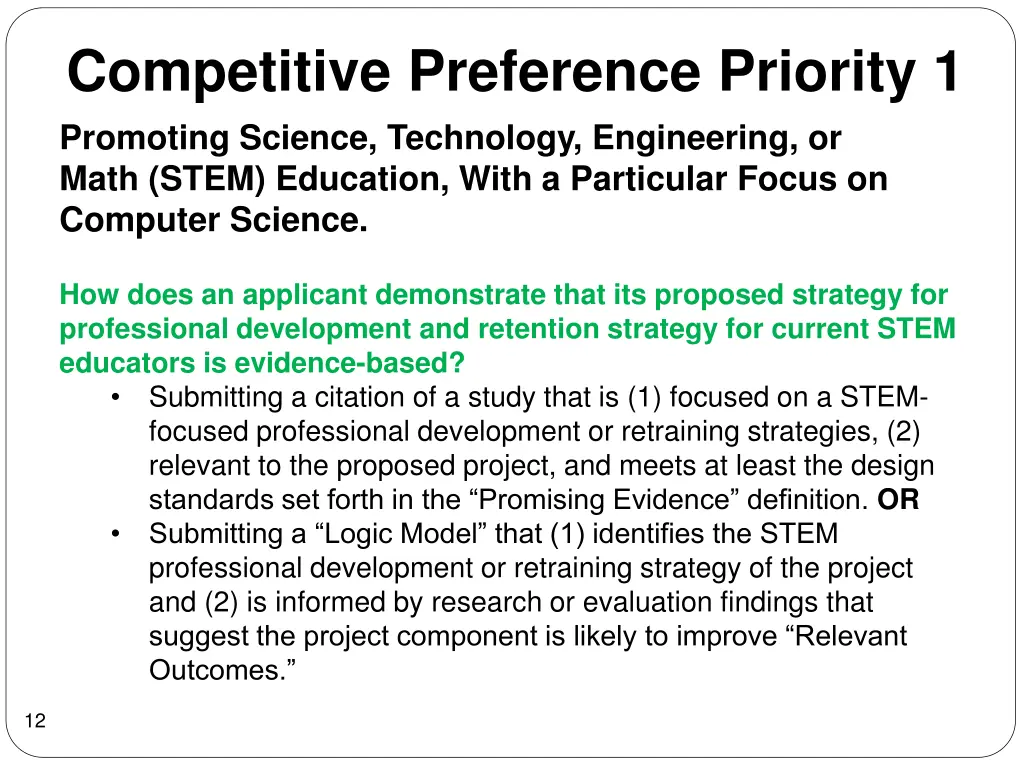 competitive preference priority 1 promoting 1