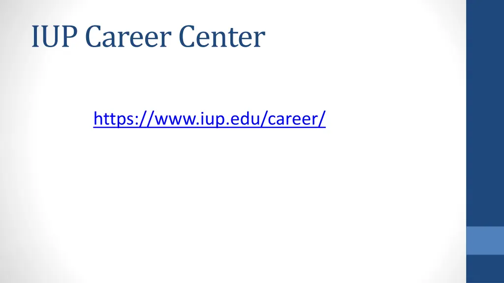 iup career center