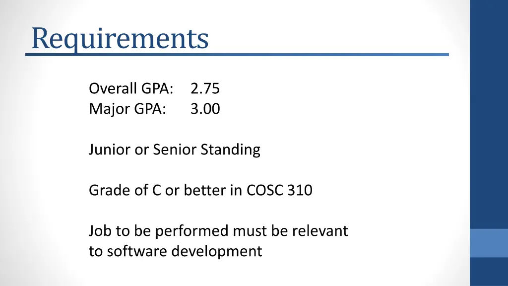 requirements