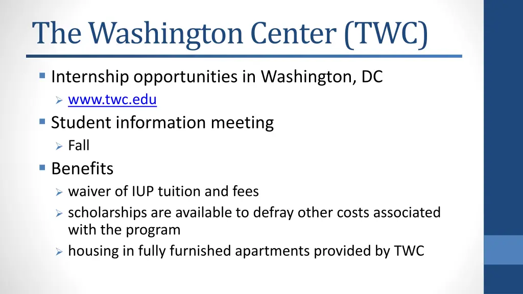 the washington center twc
