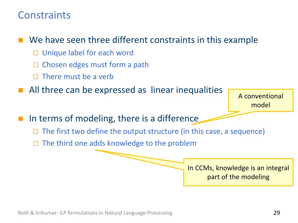 constraints