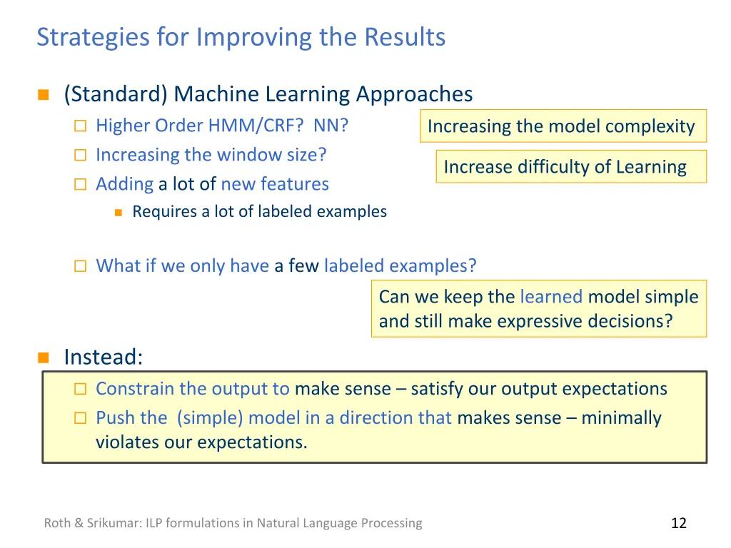 strategies for improving the results