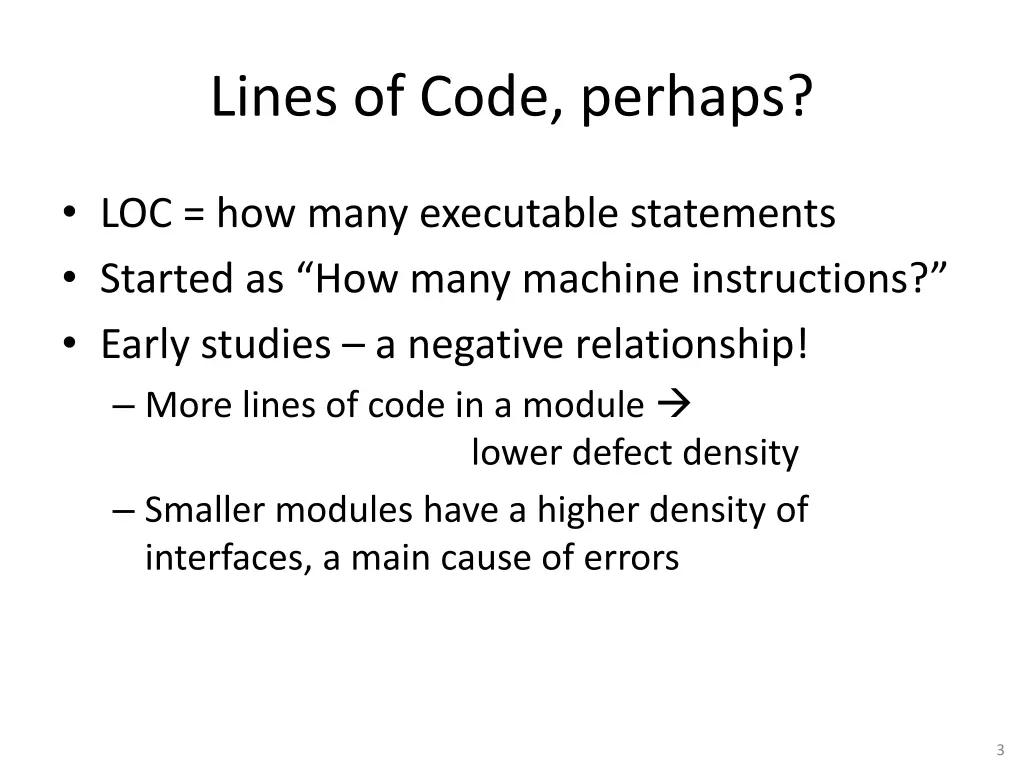 lines of code perhaps