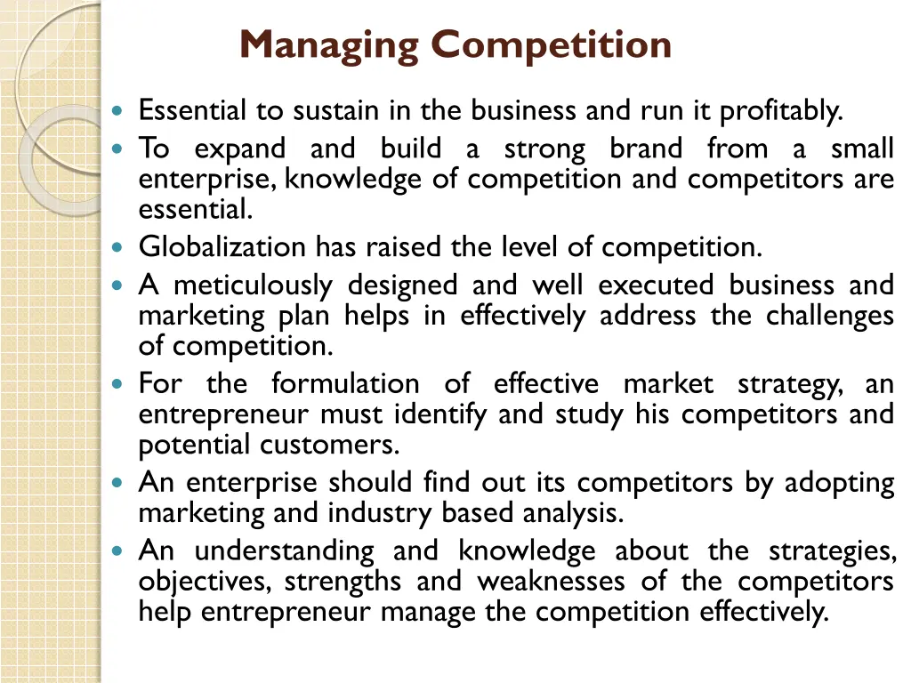 managing competition