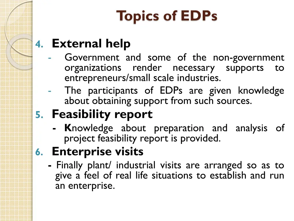 topics of edps
