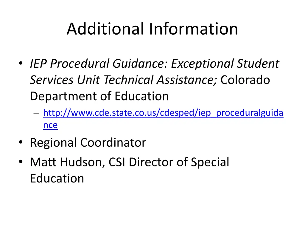 additional information 1