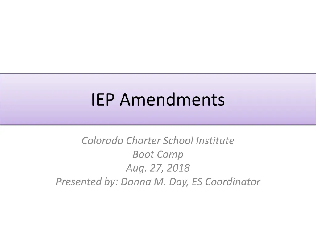 iep amendments