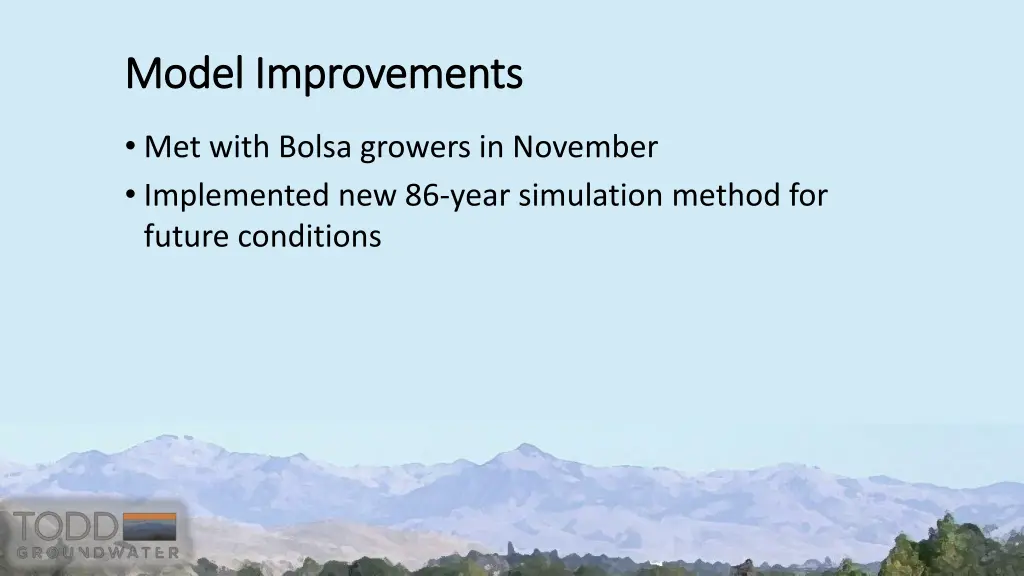 model improvements model improvements