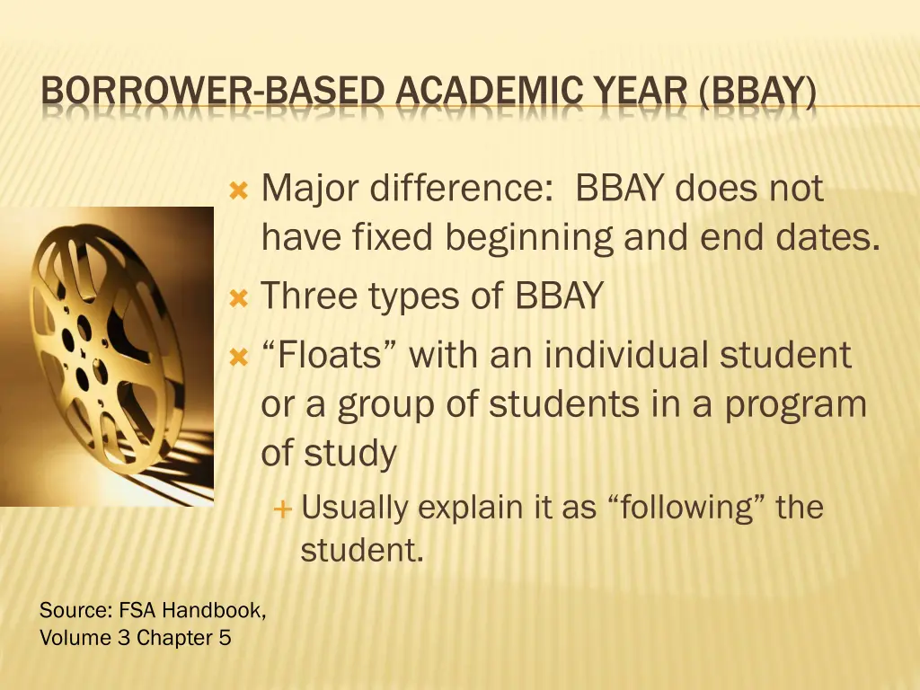borrower based academic year bbay