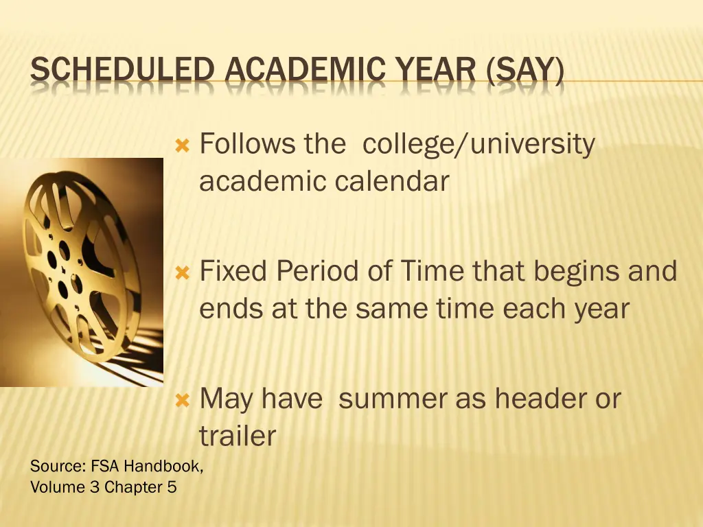 scheduled academic year say