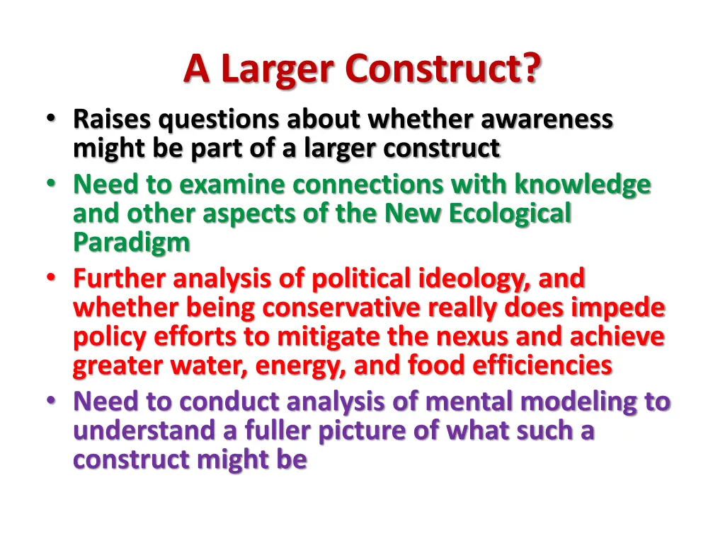 a larger construct raises questions about whether
