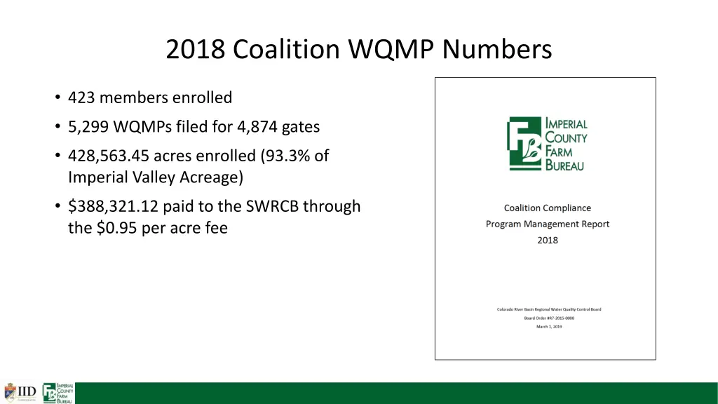 2018 coalition wqmp numbers