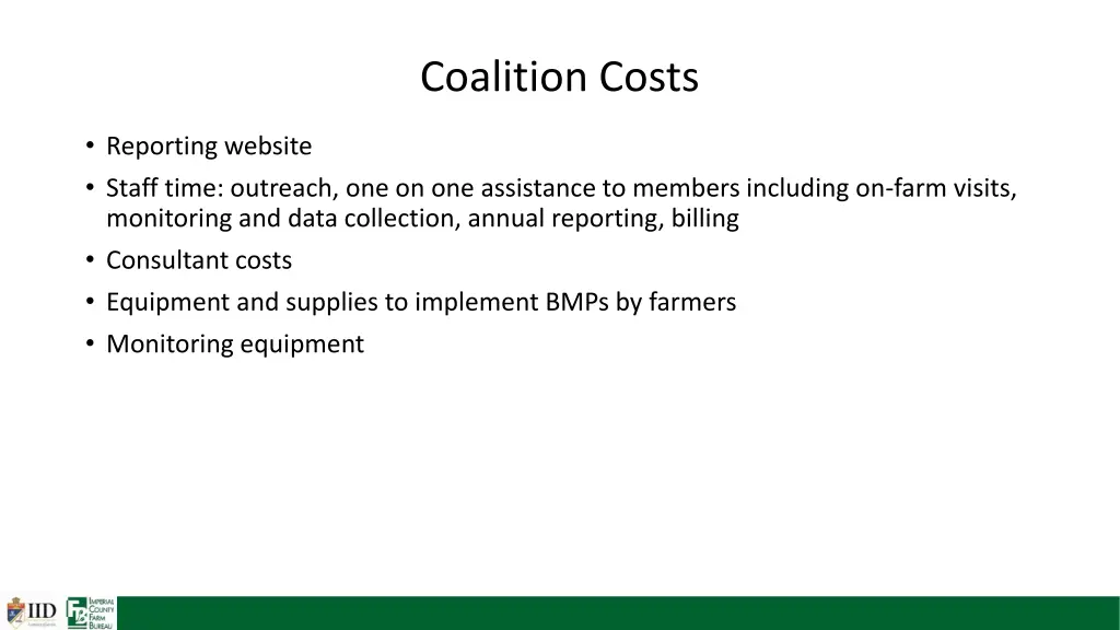 coalition costs