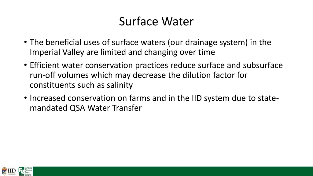 surface water