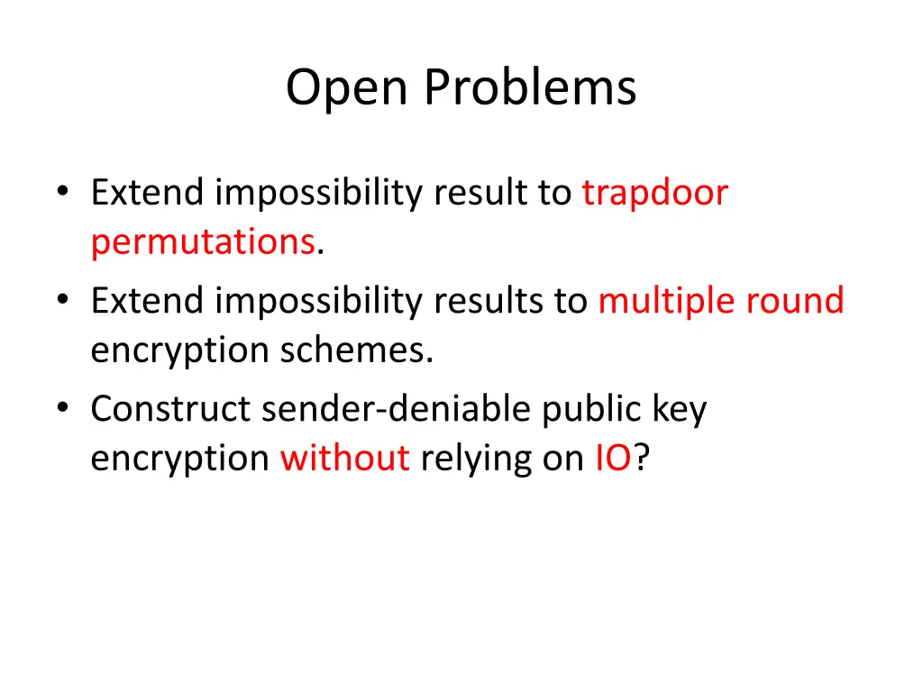 open problems