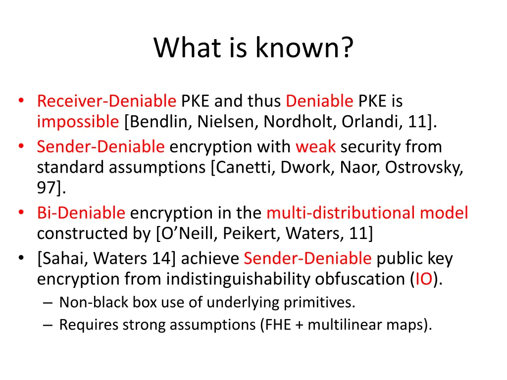 what is known