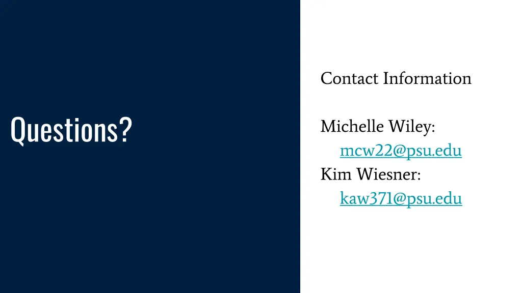 contact information
