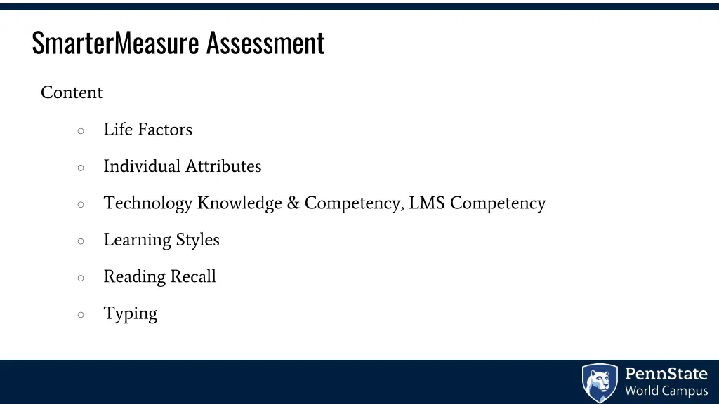 smartermeasure assessment
