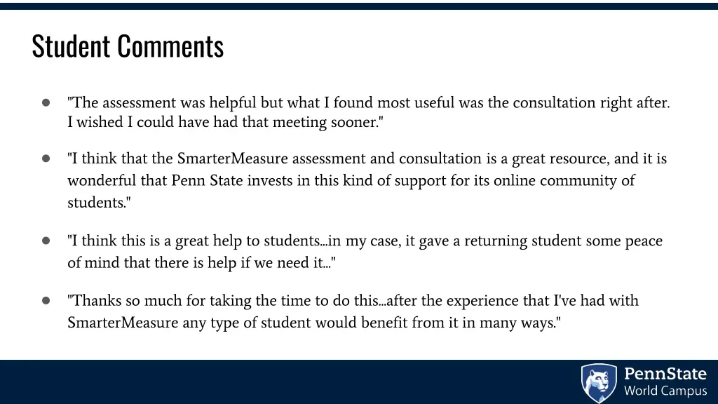 student comments