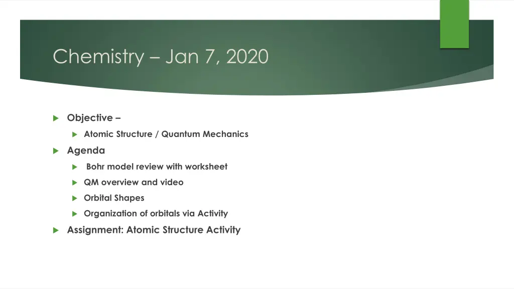 chemistry jan 7 2020 1