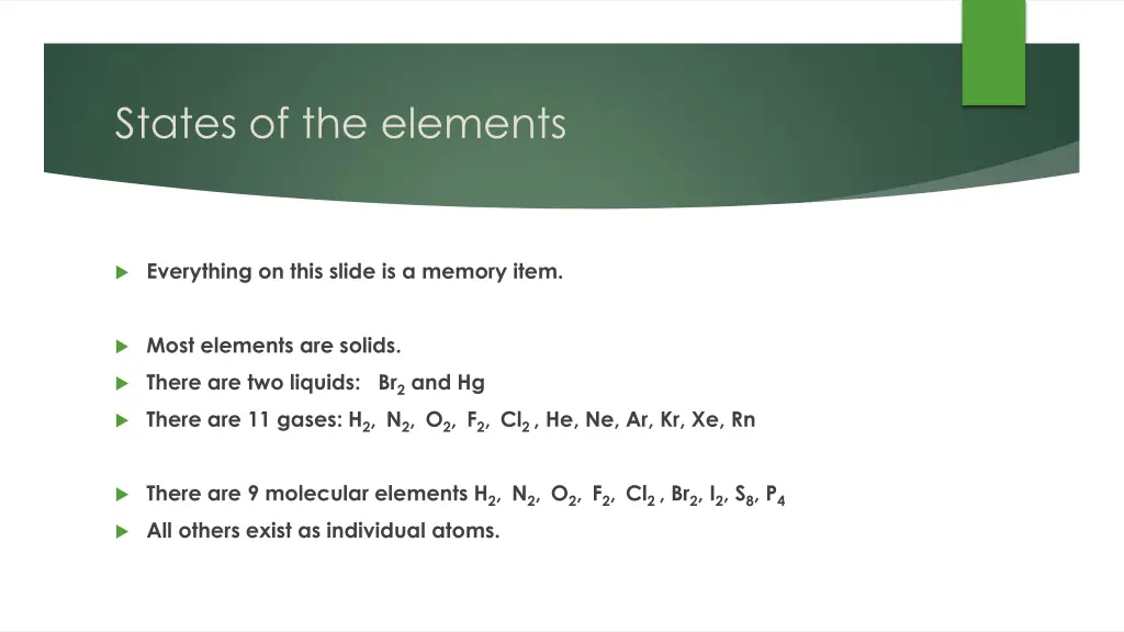 states of the elements