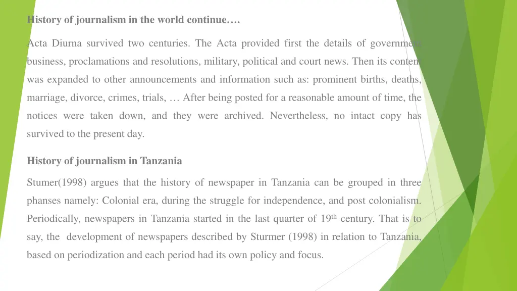 history of journalism in the world continue 1