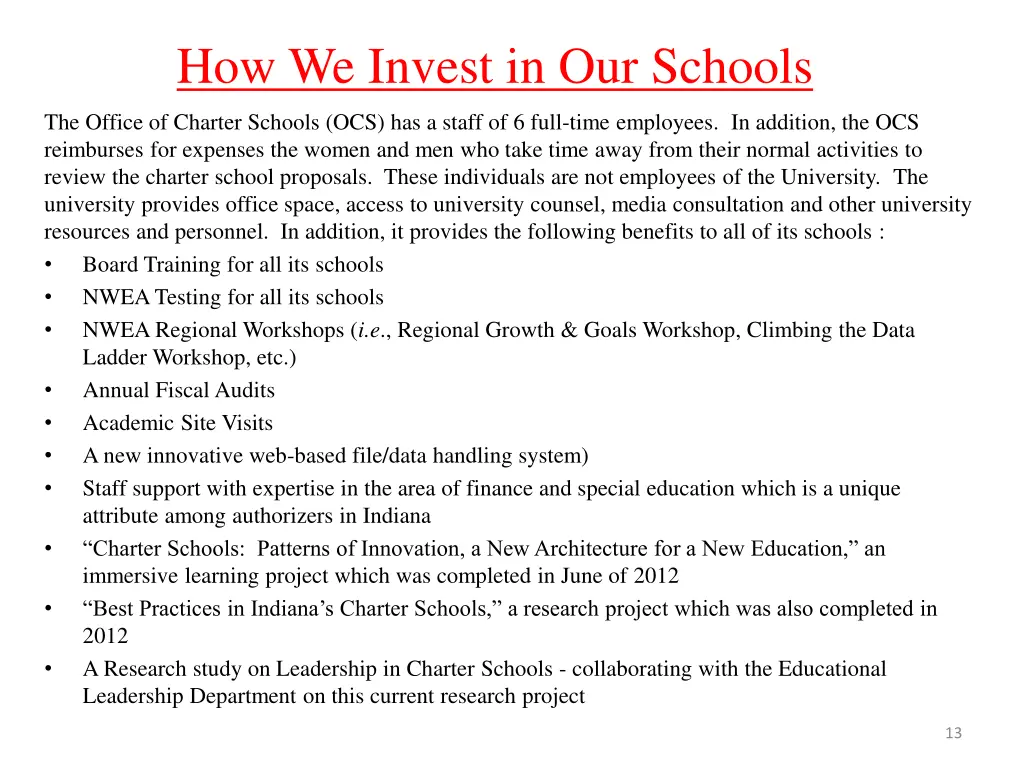 how we invest in our schools