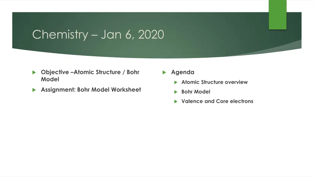 chemistry jan 6 2020 1